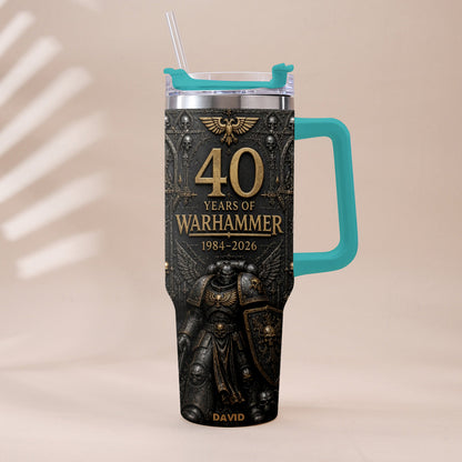 40 Years of Eternal Crusade - Personalized Endless War Tumbler With Handle