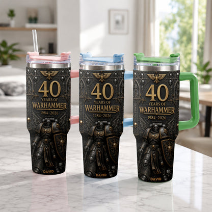 40 Years of Eternal Crusade - Personalized Endless War Tumbler With Handle
