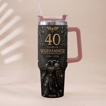 40 Years of Eternal Crusade - Personalized Endless War Tumbler With Handle