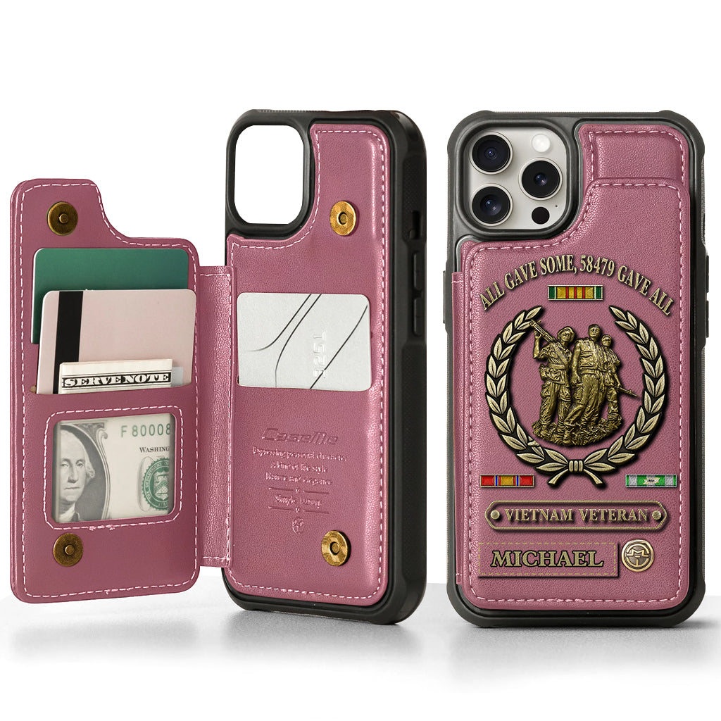 All Gave Some - Personalized Veteran Wallet Phone Case