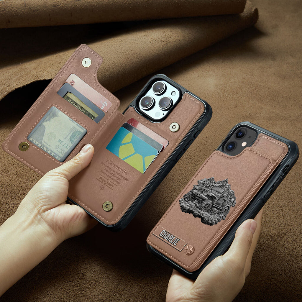 Metallic Off-Road Car - Personalized Car Wallet Phone Case