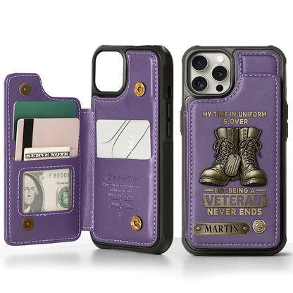 Proud Veteran - Personalized Veteran Wallet Phone Case