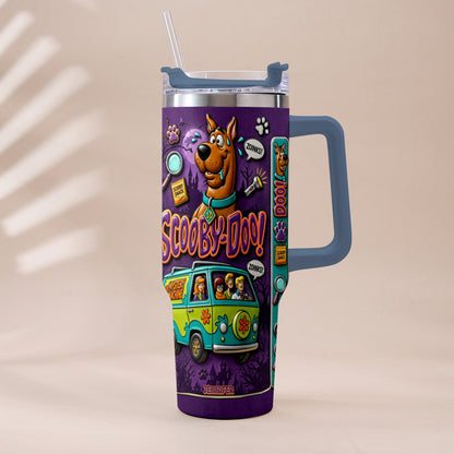 Get In Losers We're Solving Mysteries - Personalized Detective Dog Tumbler With Plush Charm