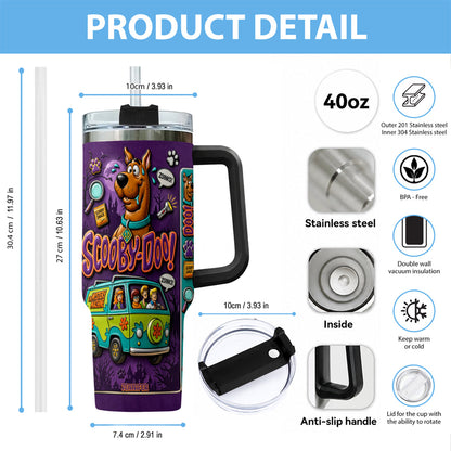 Get In Losers We're Solving Mysteries - Personalized Detective Dog Tumbler With Plush Charm