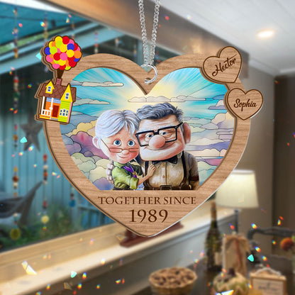 Together Since - Personalized Mouse 2 Layered Window Hanging Suncatcher