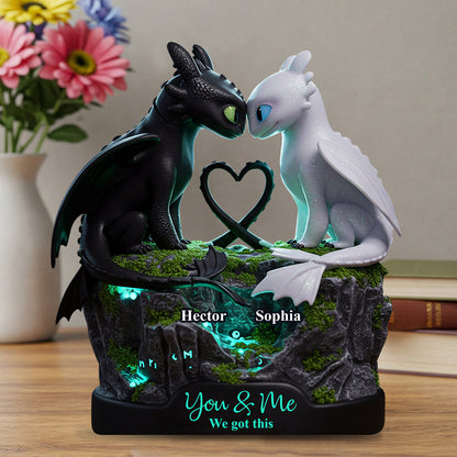 You & Me We Got This - Personalized Couple Custom Shaped Acrylic Plaque