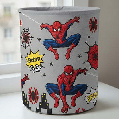 Spider Friend - Gift For Kid - Personalized Superhero Storage Basket