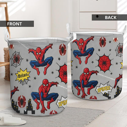 Spider Friend - Gift For Kid - Personalized Superhero Storage Basket