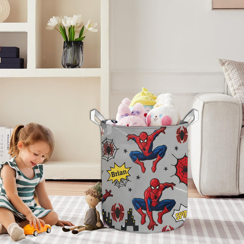 Spider Friend - Gift For Kid - Personalized Superhero Storage Basket