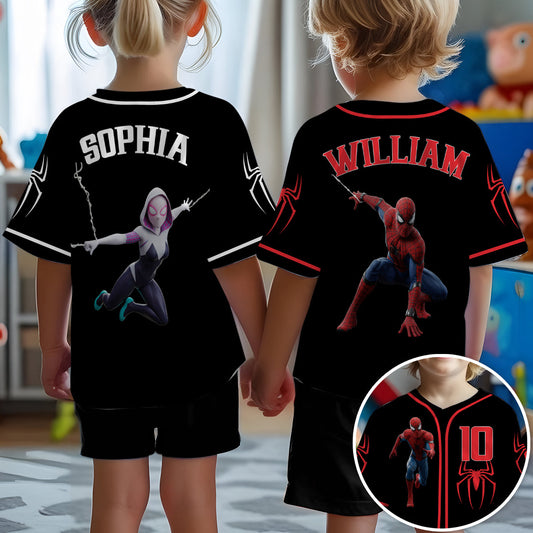 The Amazing Spider - Personalized Spider-Verse Kid Jersey Shirt & Shorts