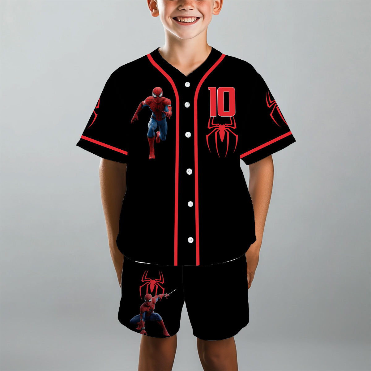 The Amazing Spider - Personalized Spider-Verse Kid Jersey Shirt & Shorts