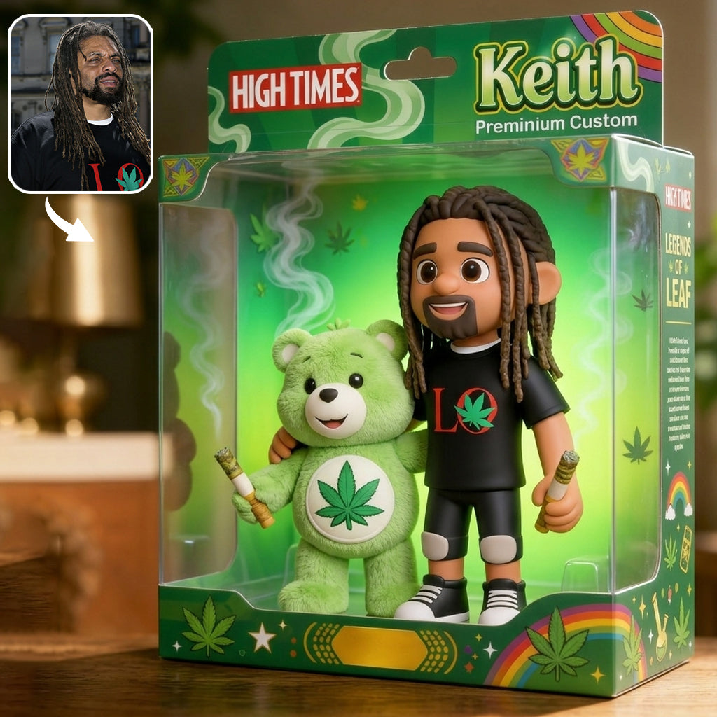 The Bear Who Doesn't Care - Personalized Weed Acrylic Display Box
