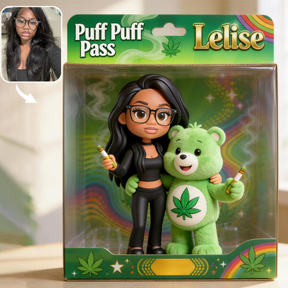 The Bear Who Doesn't Care - Personalized Weed Acrylic Display Box