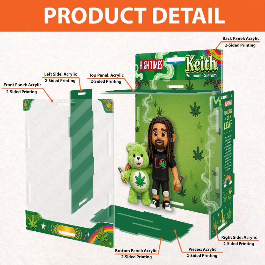 The Bear Who Doesn't Care - Personalized Weed Acrylic Display Box