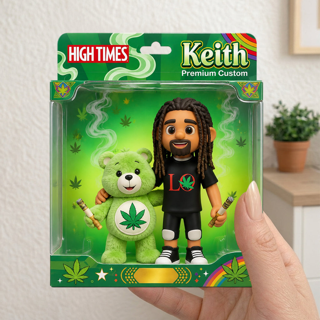 The Bear Who Doesn't Care - Personalized Weed Acrylic Display Box