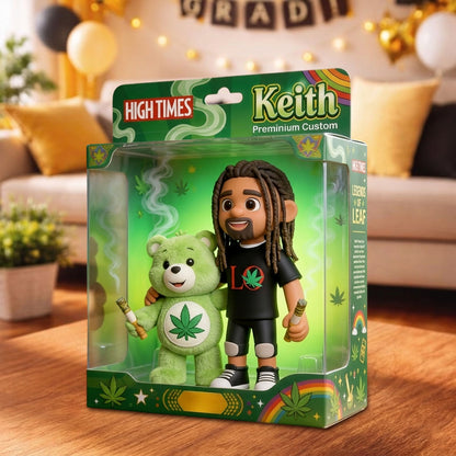 The Bear Who Doesn't Care - Personalized Weed Acrylic Display Box