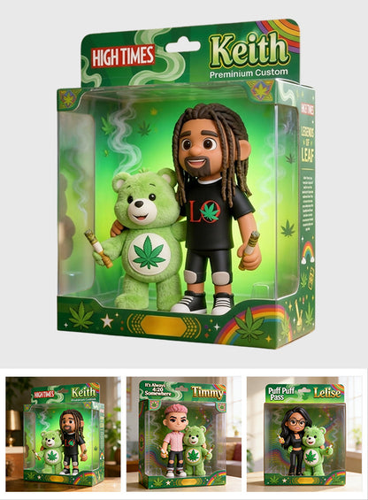 The Bear Who Doesn't Care - Personalized Weed Acrylic Display Box