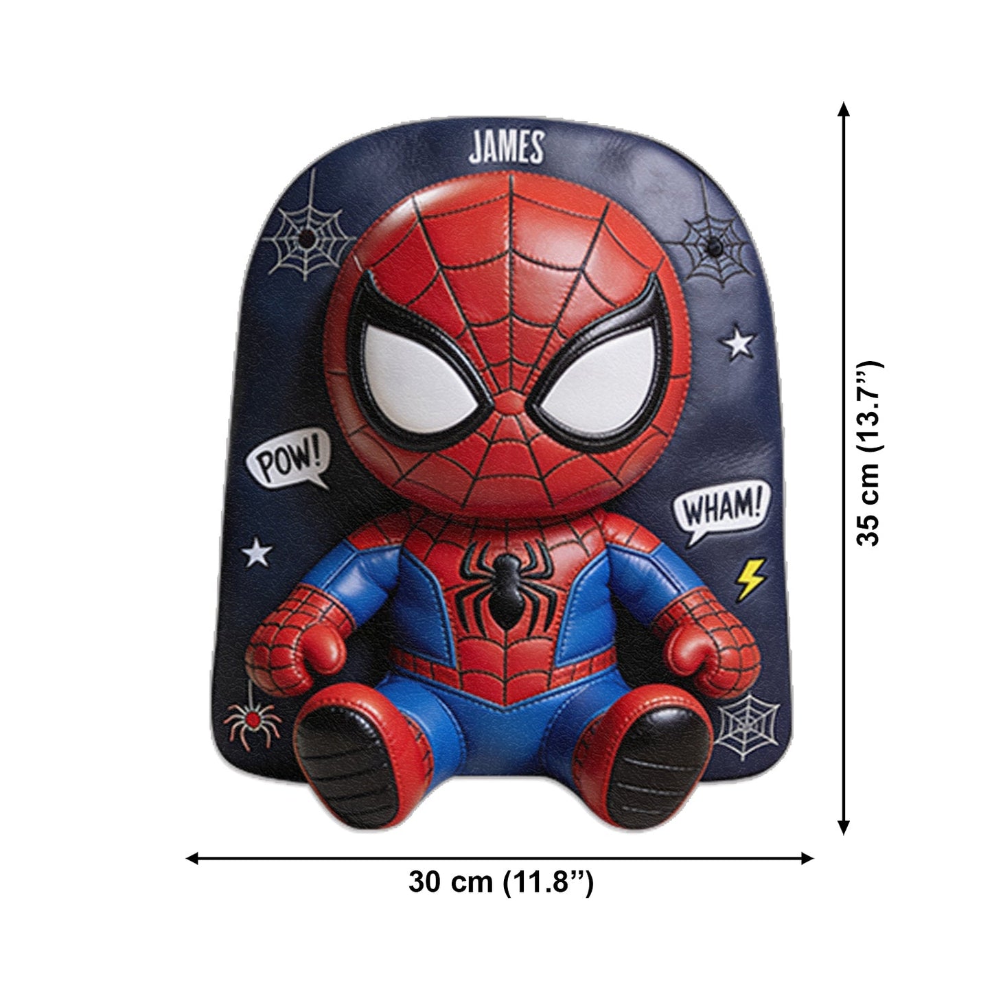 Little Hero Adventure - Personalized Spider Changeable Leather Patch Backpack