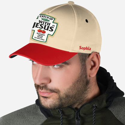Funny Word Play, Faith In God - Personalized Christian Classic Cap & Leather Phone Case