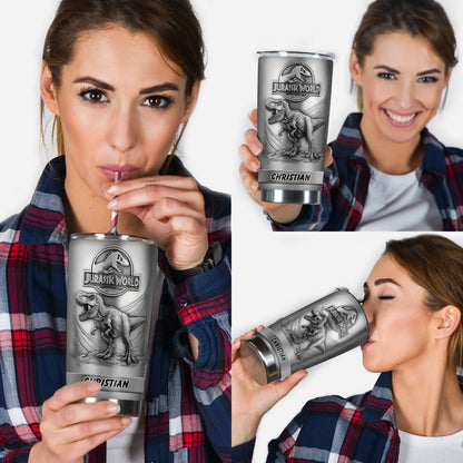 Dinosaur World - Personalized Dinosaur Tumbler