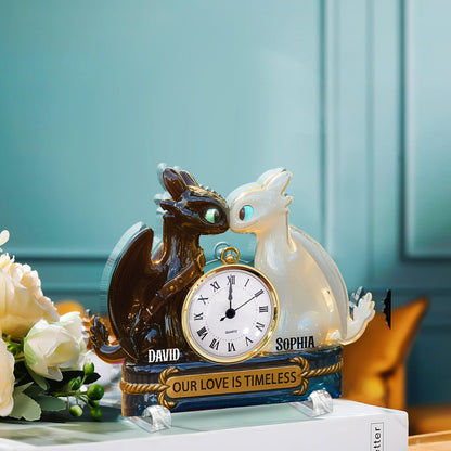 Our Love Is Timeless - Personalized Acrylic Clock Plaque