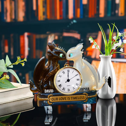Our Love Is Timeless - Personalized Acrylic Clock Plaque