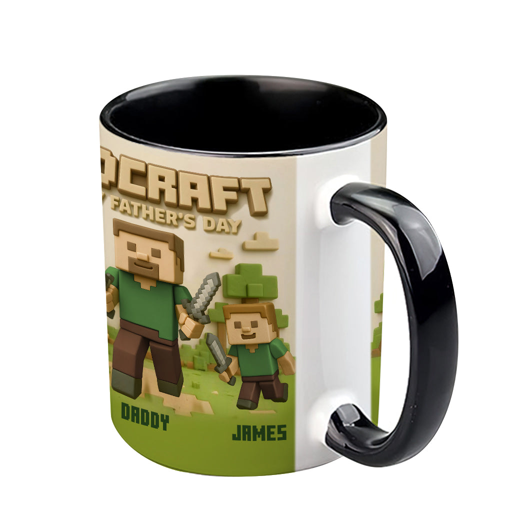 Best Mom Dad Ever - Personalized Block World Accent Mug