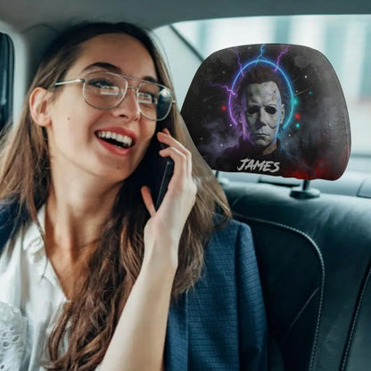 Horror Character - Personalized Horror Character Car Headrest Covers