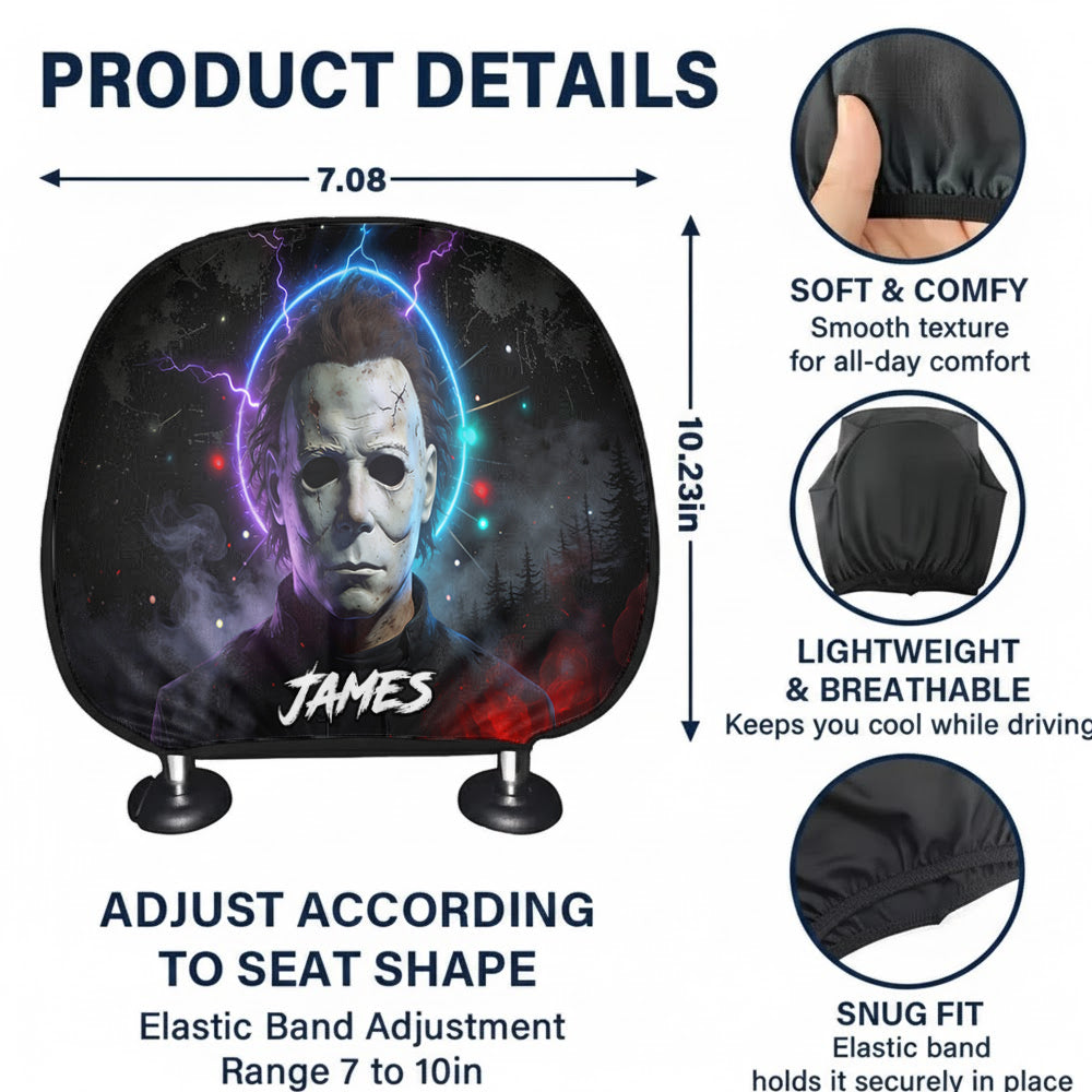 Horror Character - Personalized Horror Character Car Headrest Covers
