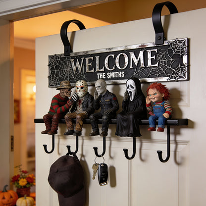 Welcome Home - Personalized Horror Character Metal Door Hooks