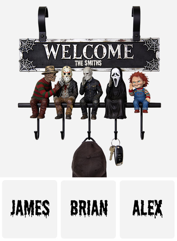 Welcome Home - Personalized Horror Character Metal Door Hooks