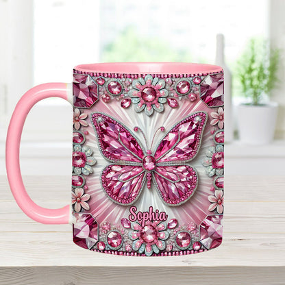 Beautiful Creatures - Personalized Butterfly Accent Mug