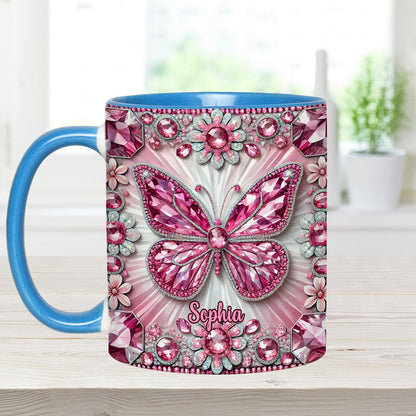 Beautiful Creatures - Personalized Butterfly Accent Mug