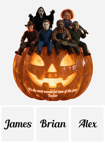The Most Wonderful Time Of The Year - Personalized Horror Character Solar Acrylic Light