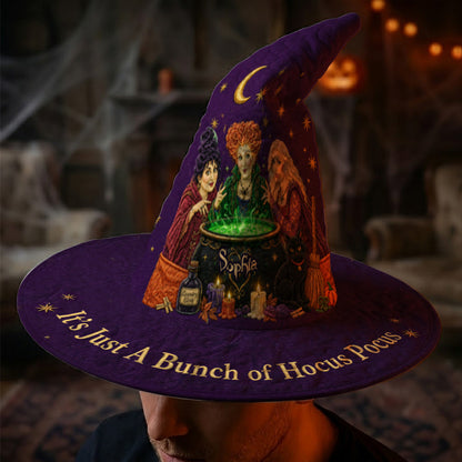 Halloween Time - Personalized Three Witches Quilt Witch Hat