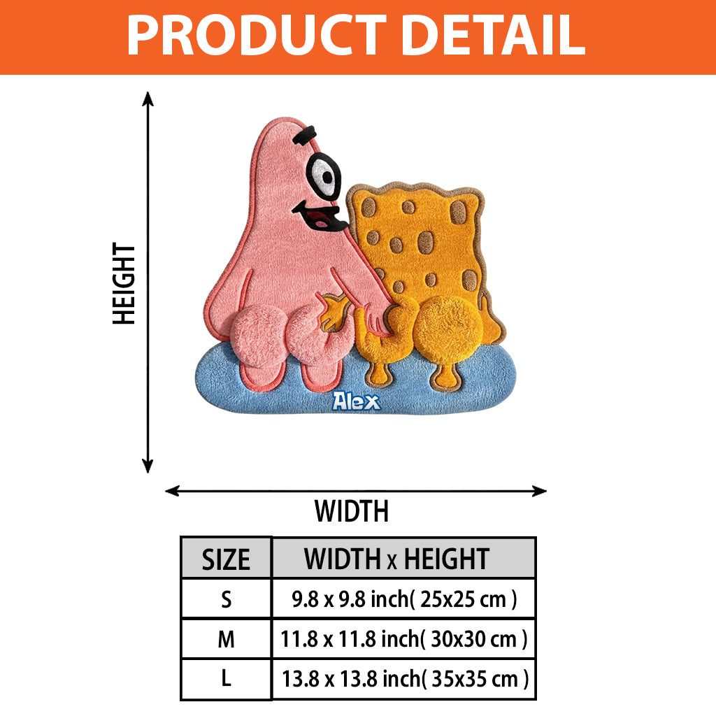 Funny Duo - Personalized Yellow sponge Hand Towel