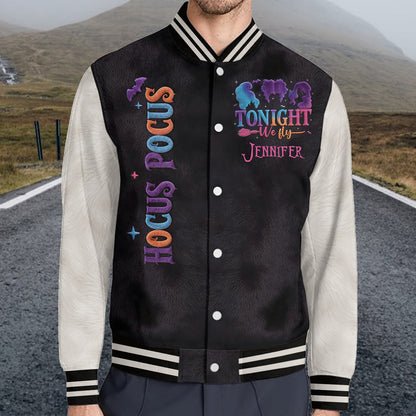 Tonight We Flight - Personalized Three Witches Varsity Jacket