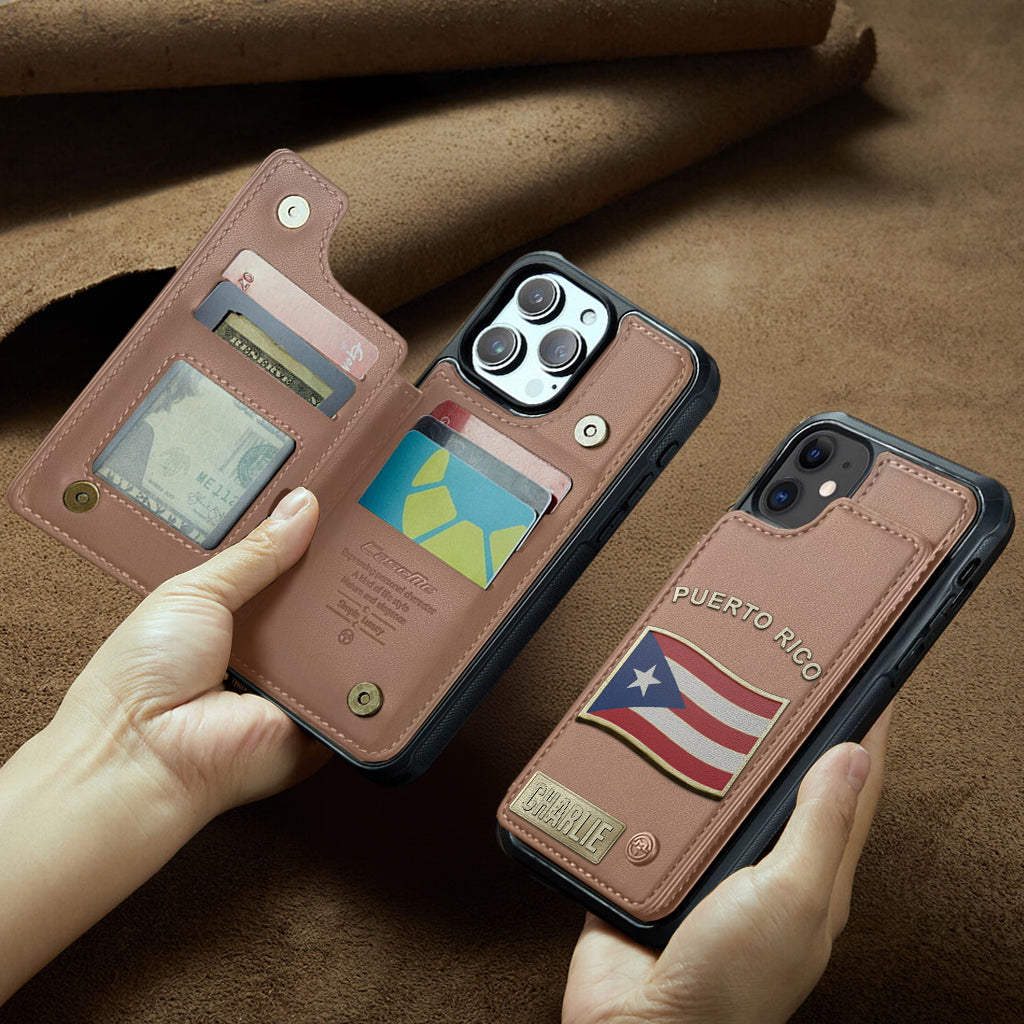 Proud Puerto Rico - Personalized Expats Wallet Phone Case