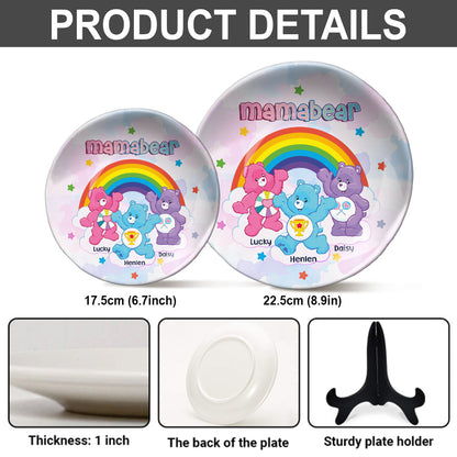 Mamabear - Personalized Mother Ceramic Round Plate