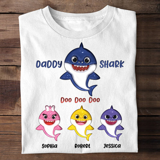 Shark Family, Father's Day Funny Gift - Personalized Father T-shirt And Hoodie