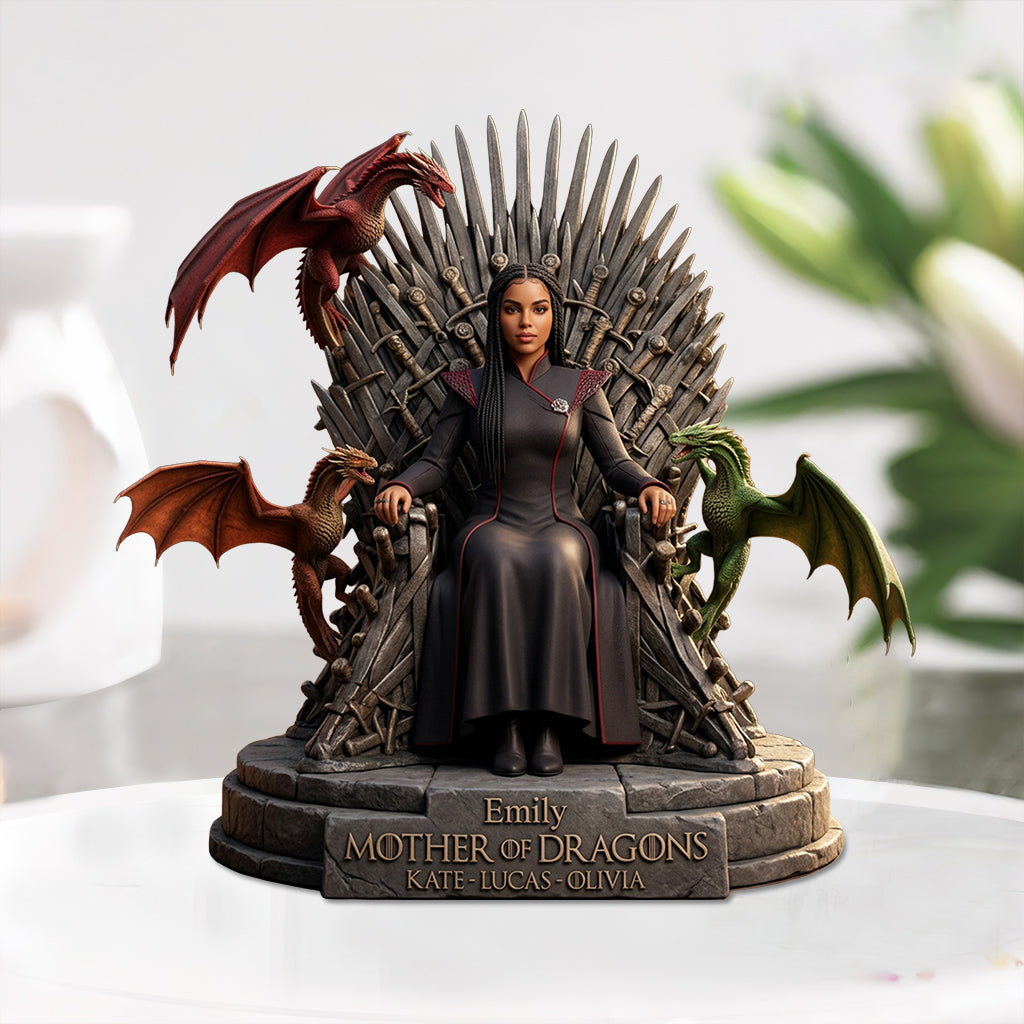 Mother Of Dragons - Personalized Thrones Game Custom Shaped Acrylic Plaque
