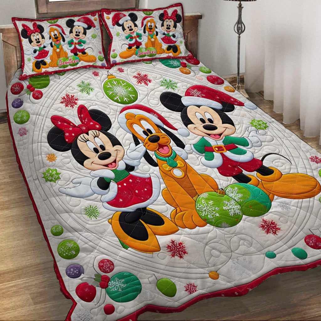 Magical Christmas - Personalized Mouse Quilt Set