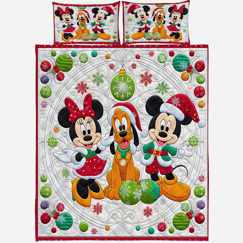 Magical Christmas - Personalized Mouse Quilt Set