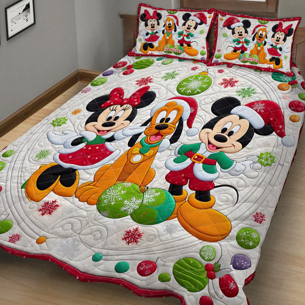 Magical Christmas - Personalized Mouse Quilt Set