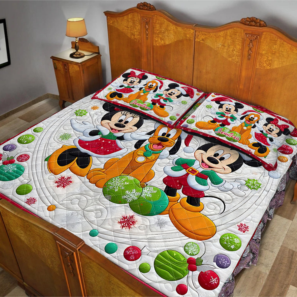 Magical Christmas - Personalized Mouse Quilt Set
