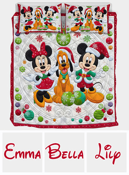 Magical Christmas - Personalized Mouse Quilt Set