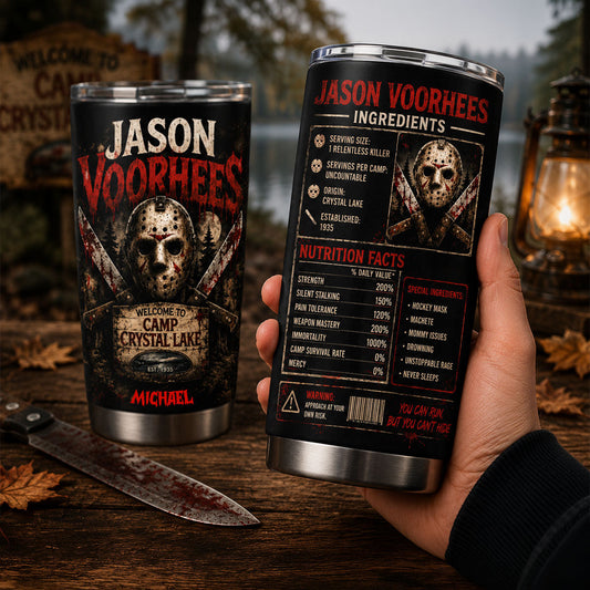 Horror Nutrition Facts - Personalized Horror Character Tumbler