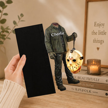 Horror Character No Head - Personalized Horror Character Bookshelf Lamp