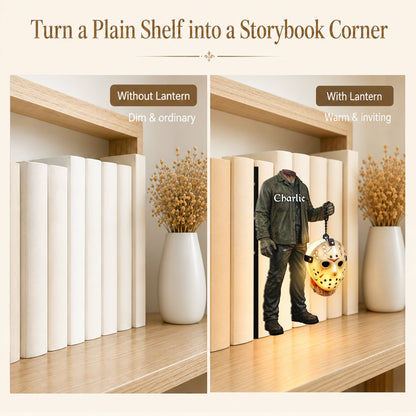 Horror Character No Head - Personalized Horror Character Bookshelf Lamp
