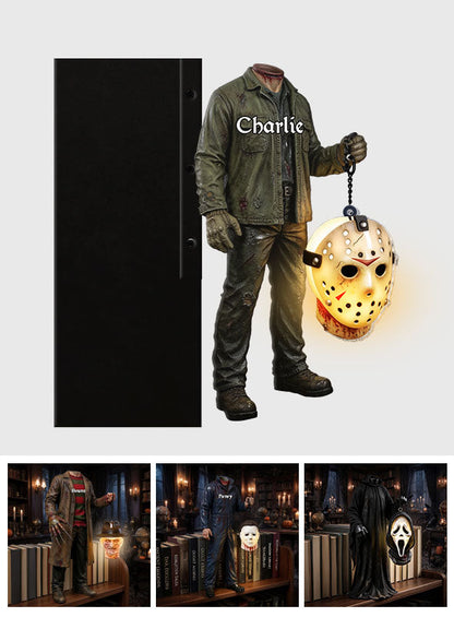 Horror Character No Head - Personalized Horror Character Bookshelf Lamp